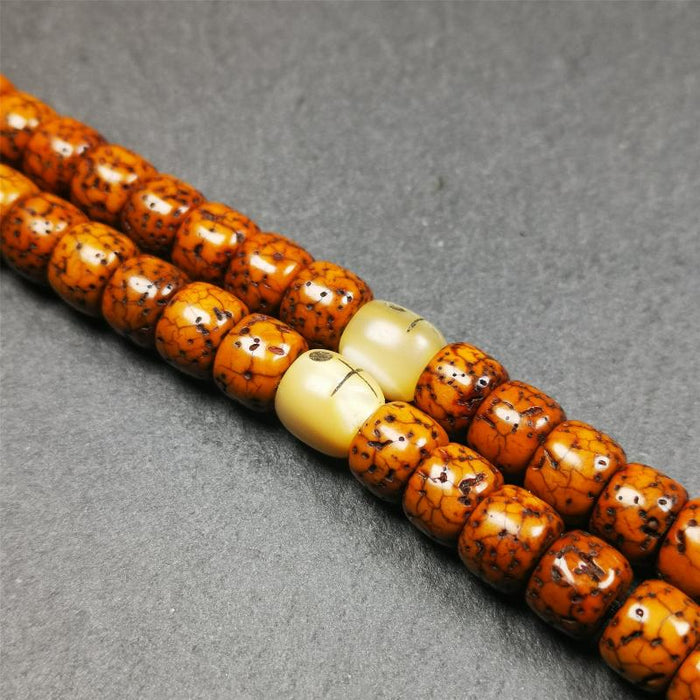 1 Pair of Fish Bone Skull Beads 0.3" - Tibetan Buddhist art, view 6