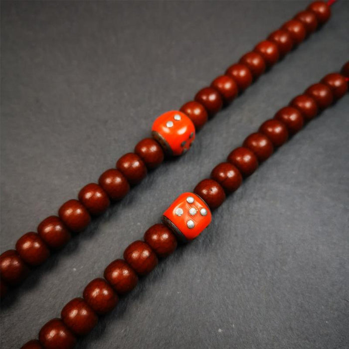 1 Pair of Plastic Dice Beads 0.47" - Tibetan Buddhist art, view 4