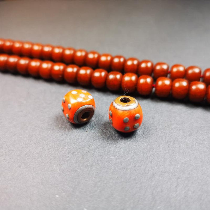 1 Pair of Plastic Dice Beads 0.47" - Tibetan Buddhist art, view 6