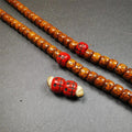 1 Pair of Plastic Skull Beads 0.4" - Tibetan Buddhist art, front view
