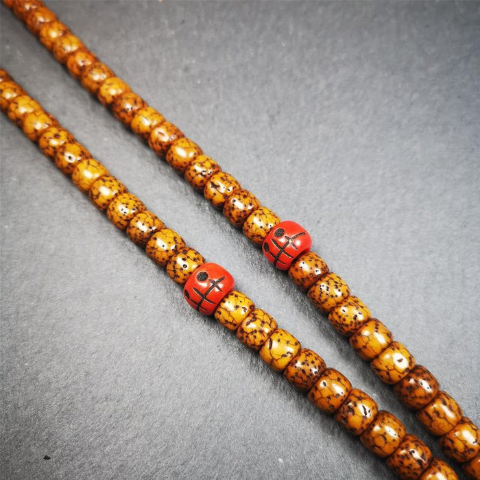 1 Pair of Plastic Skull Beads 0.4" - Tibetan Buddhist art, view 4