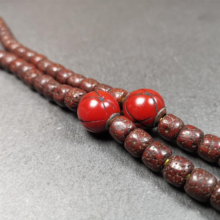 1 Pair of Tibetan Plastic Spacer Beads 0.6" - Tibetan Buddhist art, view 5