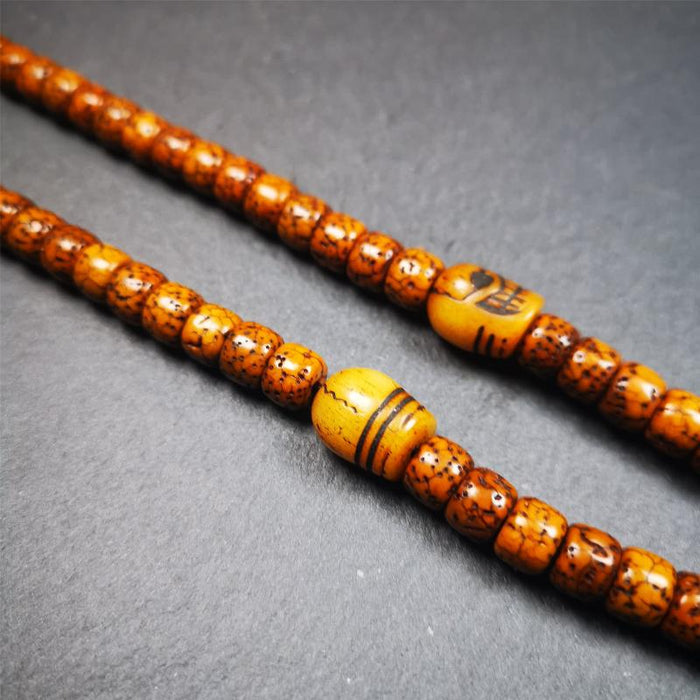 1 Pair of Yak Bone Skull Beads 0.4" - Tibetan Buddhist art, view 4