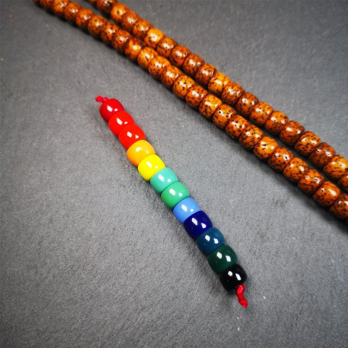 1 Set of 2 Strings Sherpa Glaze Beads 0.31" - Tibetan Buddhist art, view 4