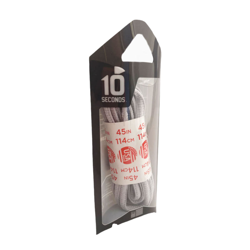 10 Seconds Athletic Oval Shoelace - Classic Grey Accessories - Shoe Laces - The Heel Shoe Fitters