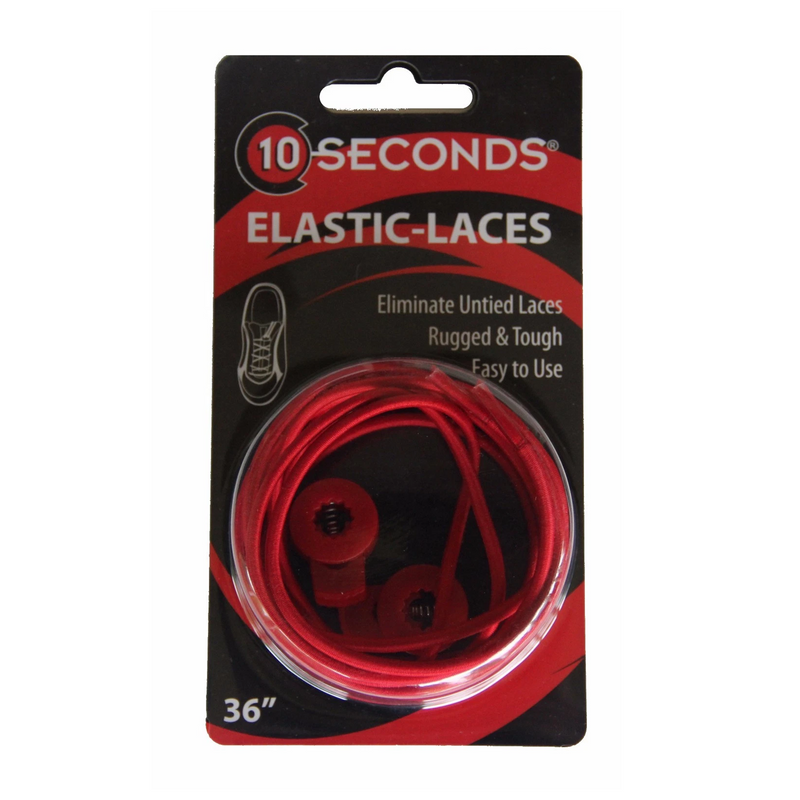 10 Seconds Elastic Shoelace - Red Accessories - Shoe Laces - The Heel Shoe Fitters