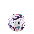 Premier League mini ball, white with purple and pink Puma graphics and lion crest