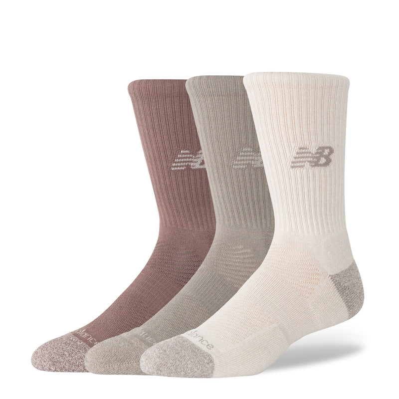 3-pack active cushion crew socks, arid stone, linen and earth shadow (3 pairs)