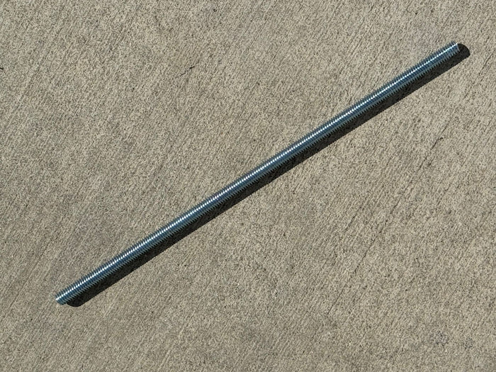 3/8" x 1 ft Threaded Rod - Galvanized (Zinc Plated)