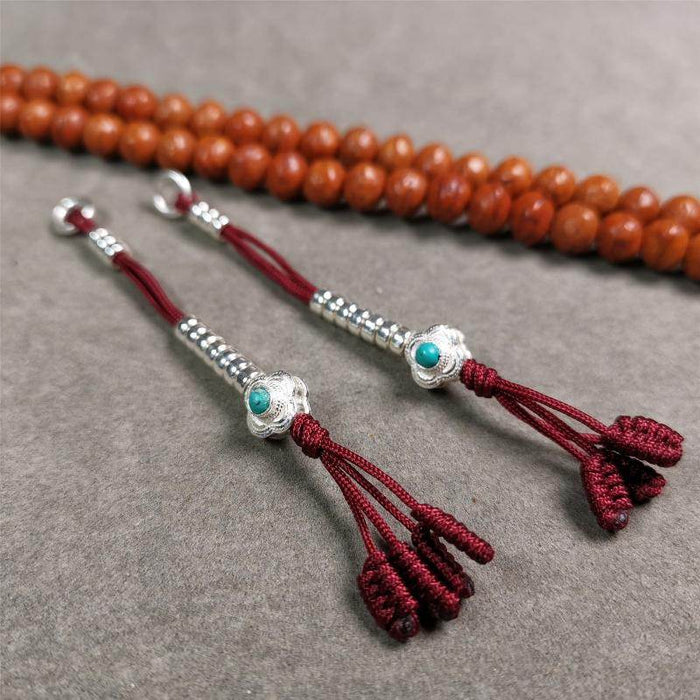 4mm Silver Prayer Bead Counters - Tibetan Buddhist art, view 5
