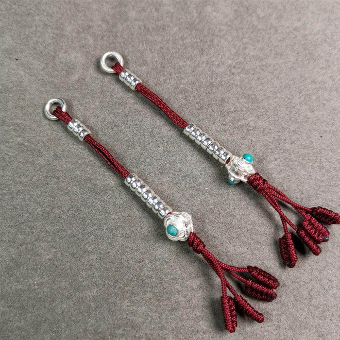 4mm Silver Prayer Bead Counters - Tibetan Buddhist art, view 6