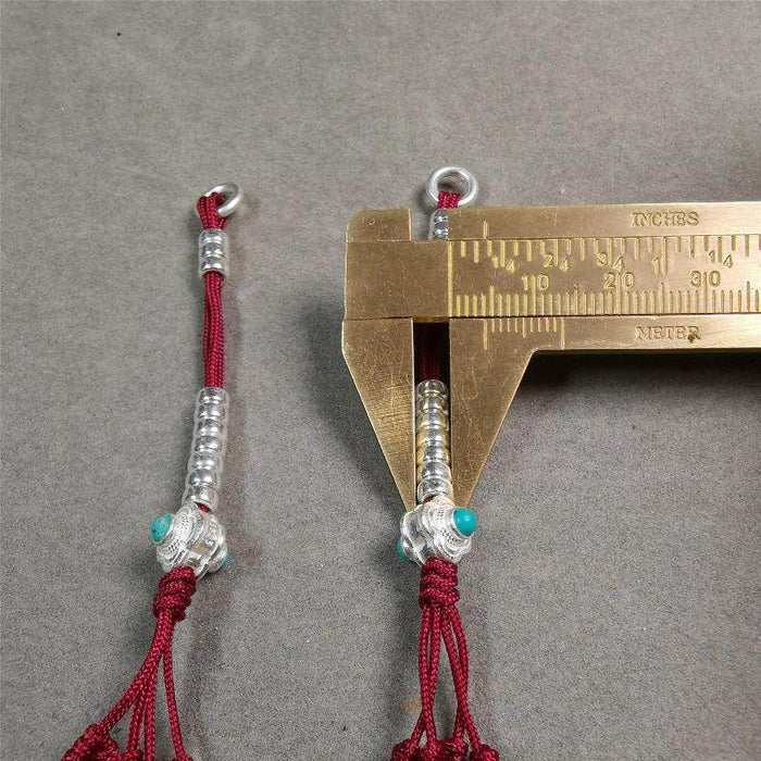 4mm Silver Prayer Bead Counters - Tibetan Buddhist art, view 8