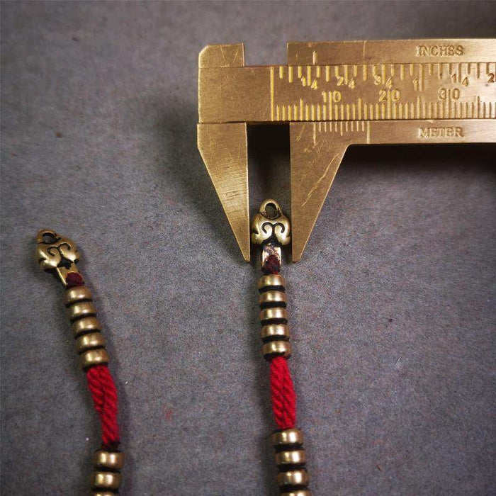 5mm Brass Prayer Bead Counters with Kila and Kartika Pendant - Tibetan Buddhist art, view 6