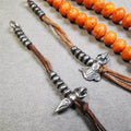 5mm Cold Iron Prayer Bead Counters - Tibetan Buddhist art, front view