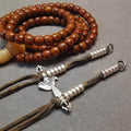 5mm Sterling Silver Prayer Bead Counters - Tibetan Buddhist art, front view