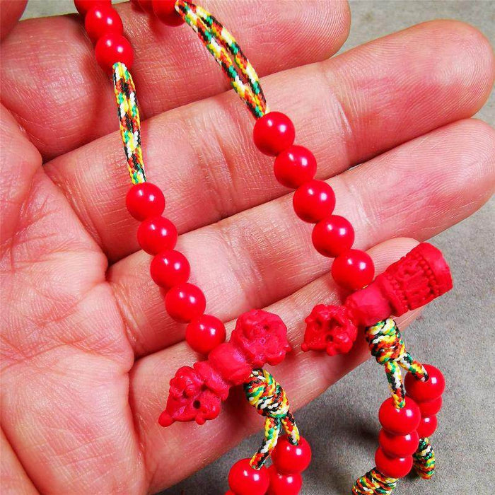 6mm Red Cinnabar Prayer Bead Counters - Tibetan Buddhist art, view 4