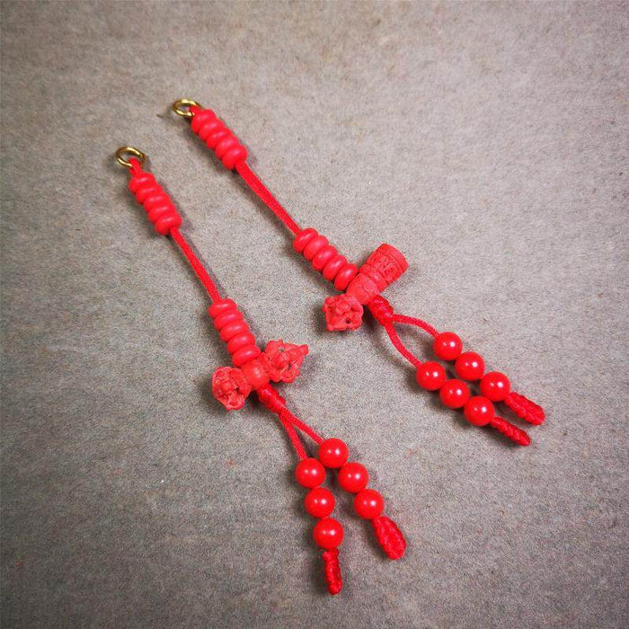 6mm Red Cinnabar Prayer Bead Counters - Tibetan Buddhist art, view 5