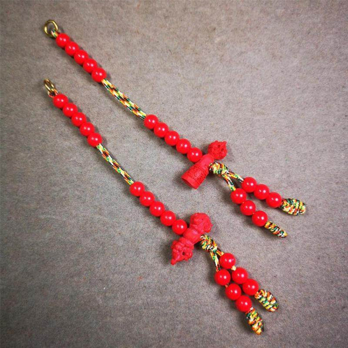6mm Red Cinnabar Prayer Bead Counters - Tibetan Buddhist art, view 5