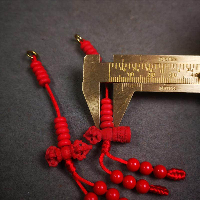 6mm Red Cinnabar Prayer Bead Counters - Tibetan Buddhist art, view 6