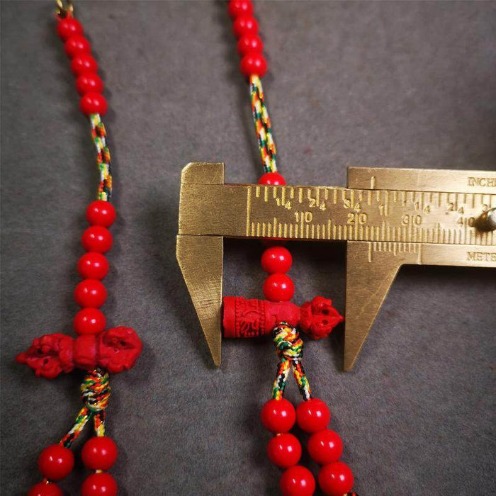 6mm Red Cinnabar Prayer Bead Counters - Tibetan Buddhist art, view 7