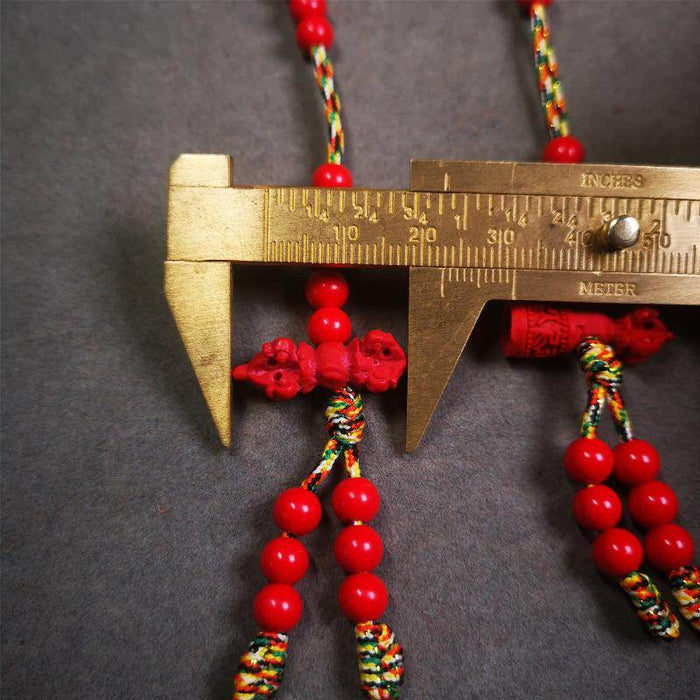 6mm Red Cinnabar Prayer Bead Counters - Tibetan Buddhist art, view 8