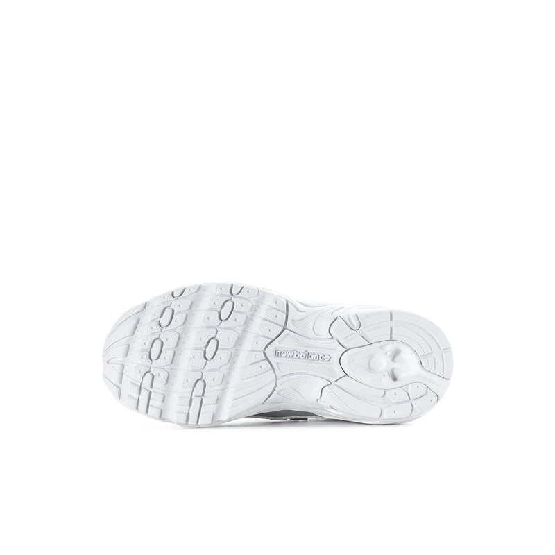 Silver toddler sneaker outsole bottom with traction tread pattern.