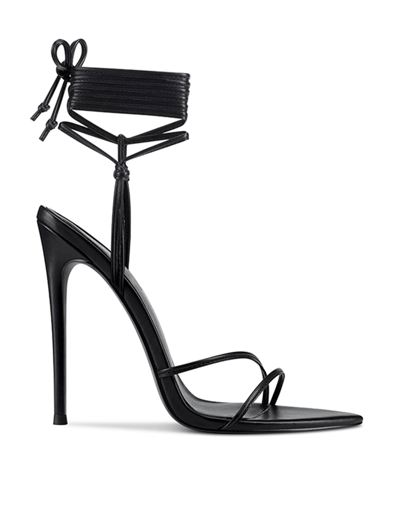 821 Kika Lace - Up - Noir - FEMME LA