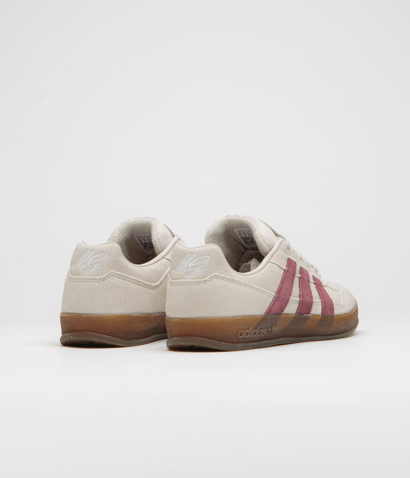 Adidas Aloha Super Shoes in Alumina and Shadow Red / Gum5