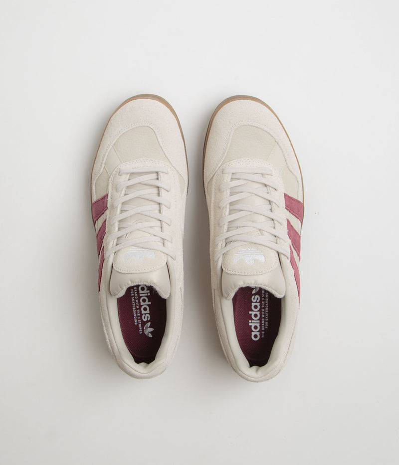 Adidas Aloha Super Shoes in Alumina and Shadow Red / Gum5