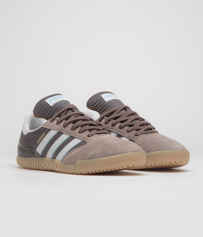 Adidas Busenitz Indoor Super Shoes in Earth Strata and Crystal White / Charcoal