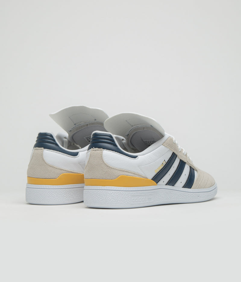 Adidas Busenitz Shoes in Clear Brown and Collegiate Navy / FTWR White