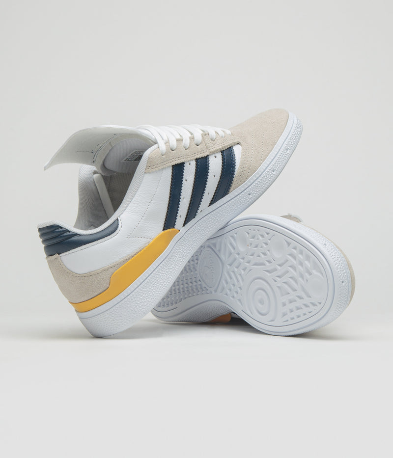 Adidas Busenitz Shoes in Clear Brown and Collegiate Navy / FTWR White
