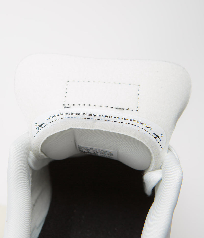 Adidas Busenitz Shoes in Crystal White and Core Black / Off White