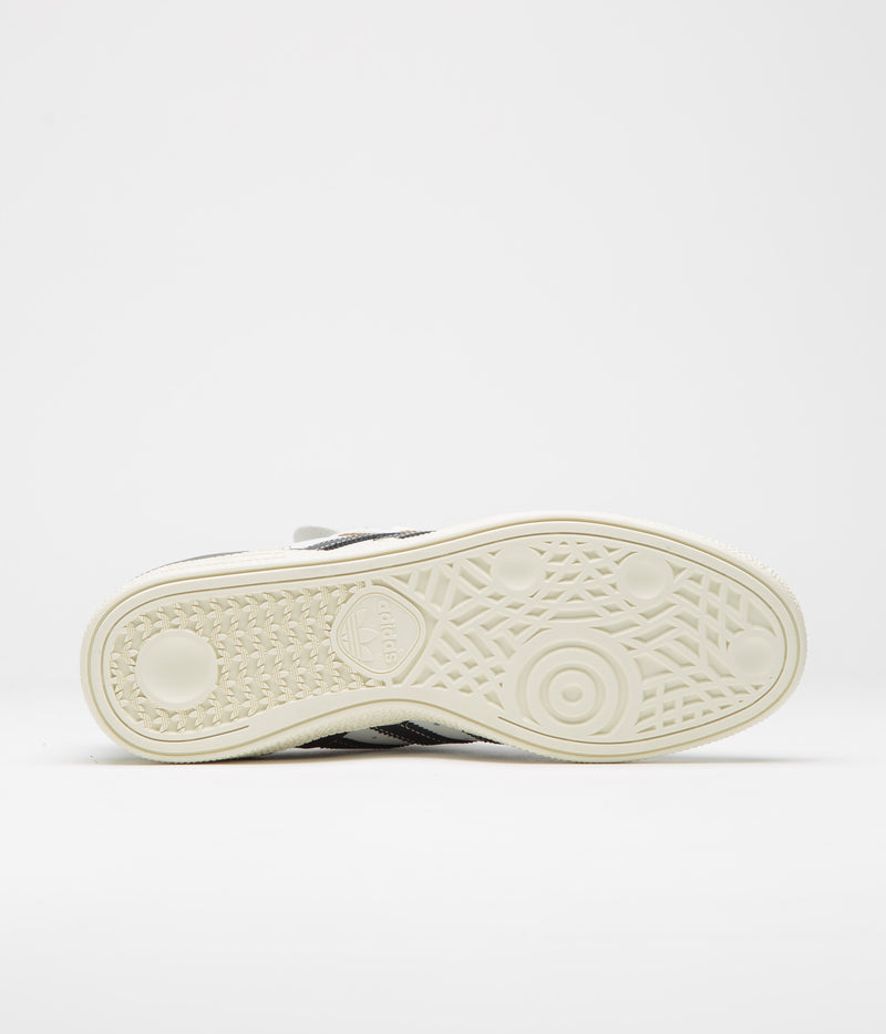 Adidas Busenitz Shoes in Crystal White and Core Black / Off White