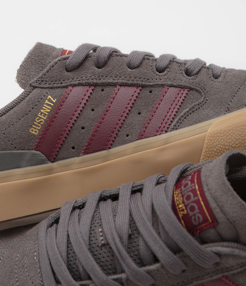 Adidas Busenitz Vulc II Shoes in Charcoal and Shadow Red / Gum4