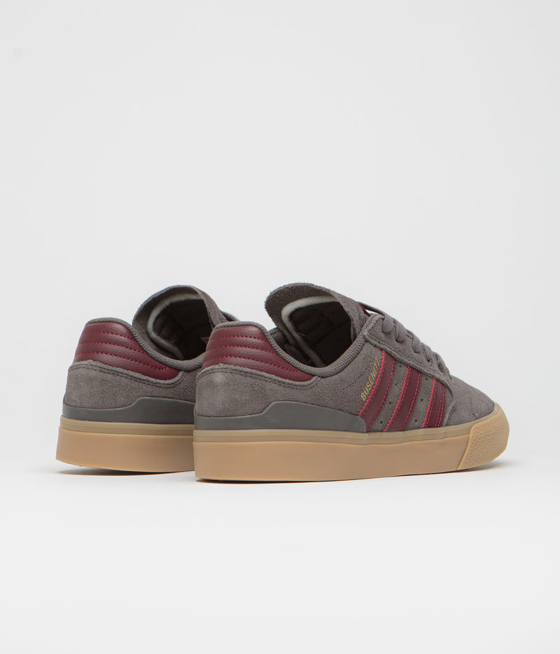 Adidas Busenitz Vulc II Shoes in Charcoal and Shadow Red / Gum4