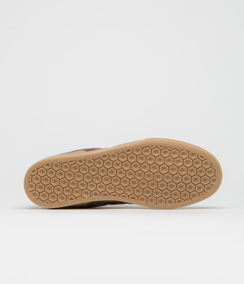 Adidas Busenitz Vulc II Shoes in Charcoal and Shadow Red / Gum4
