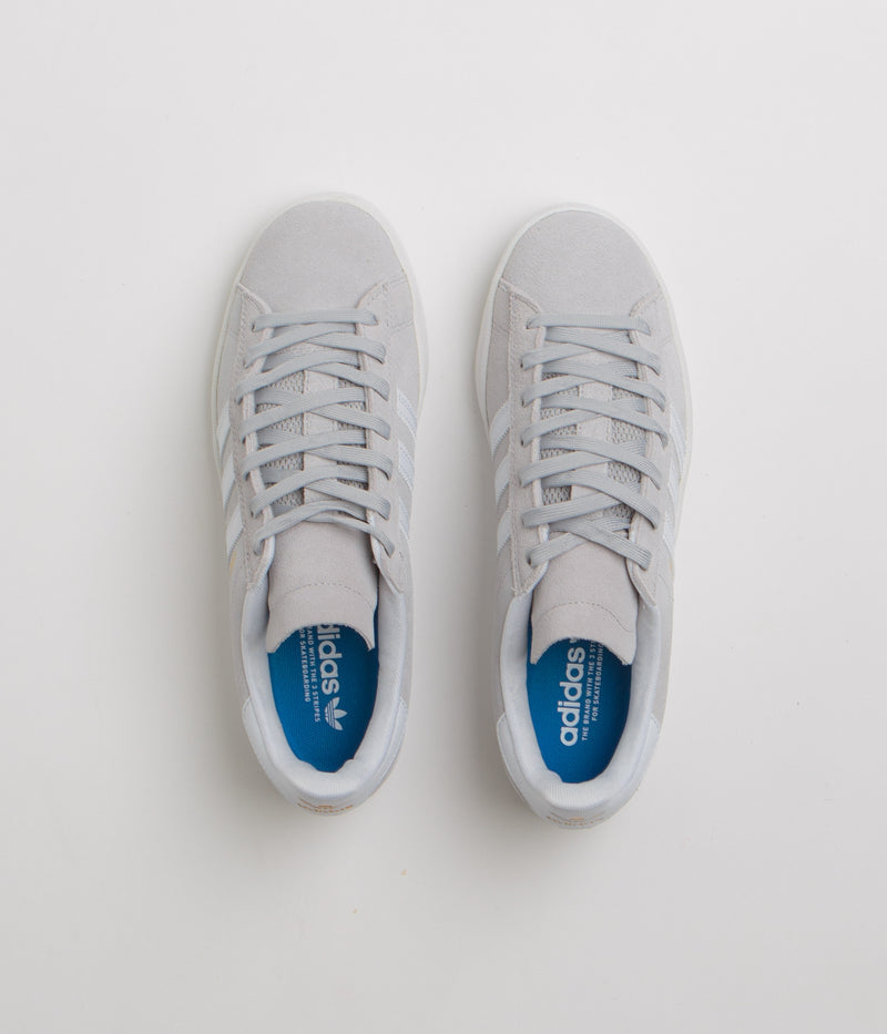 Adidas Campus ADV Shoes in Grey Two and FTWR White / Gold Metallic