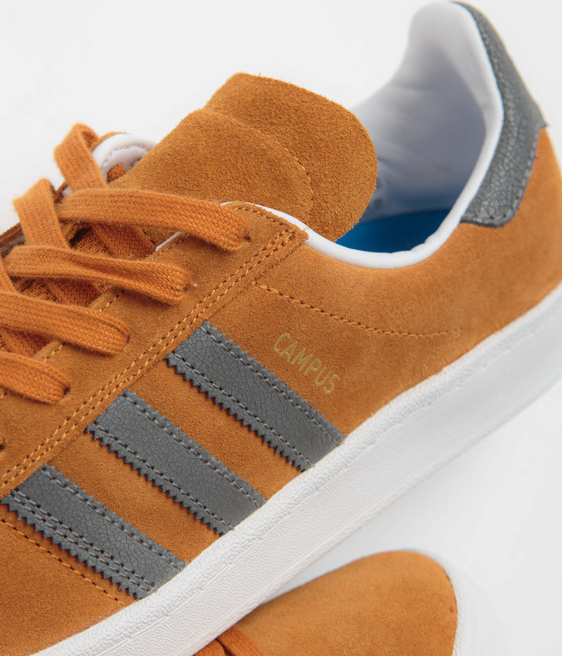 Adidas Campus ADV Shoes in Rustic Orange and Grey Four / FTWR White