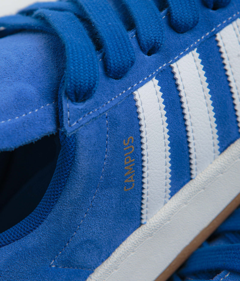 Adidas Campus ADV Shoes in Team Royal Blue and FTWR White / Gold Metallic