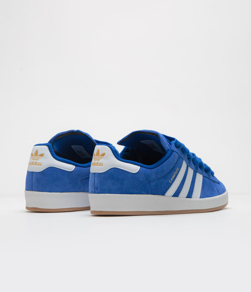 Adidas Campus ADV Shoes in Team Royal Blue and FTWR White / Gold Metallic
