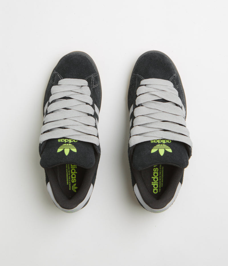 Adidas Campus Shoes in Core Black and Grey Two / Gold Metallic