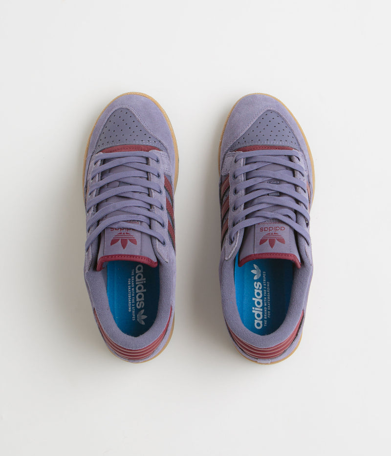 Adidas Centennial 85 Low ADV Shoes in Preloved Violet and Shadow Red / Gum4
