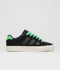 Adidas Court TNS Premiere Shoes in Core Black and Carbon / Lime Burst