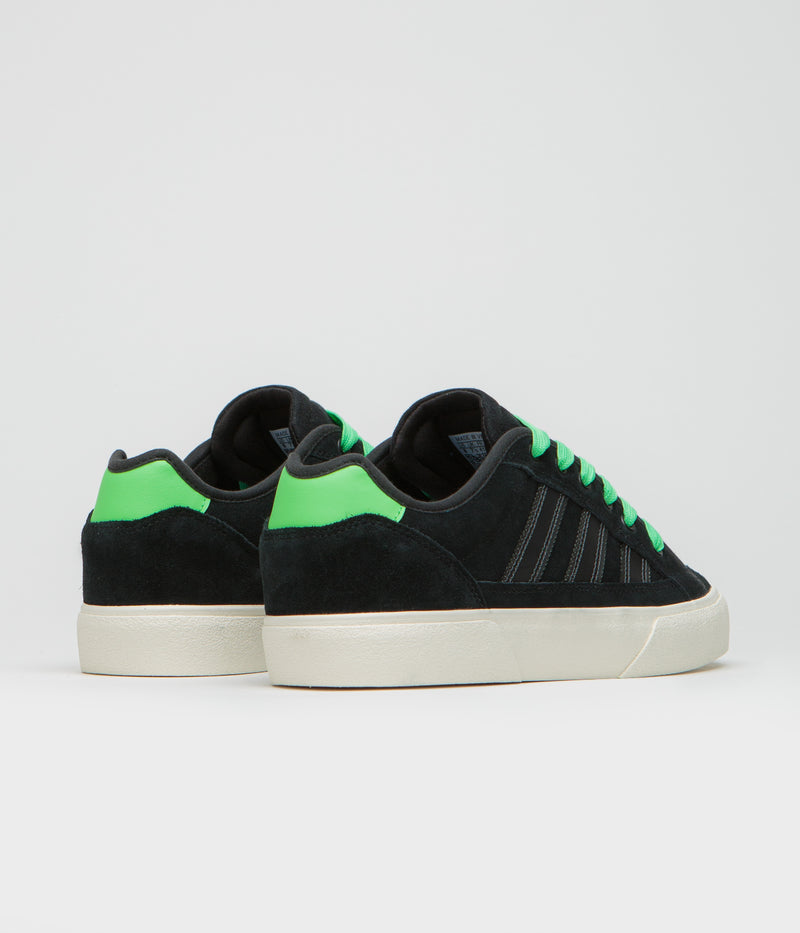 Adidas Court TNS Premiere Shoes in Core Black and Carbon / Lime Burst