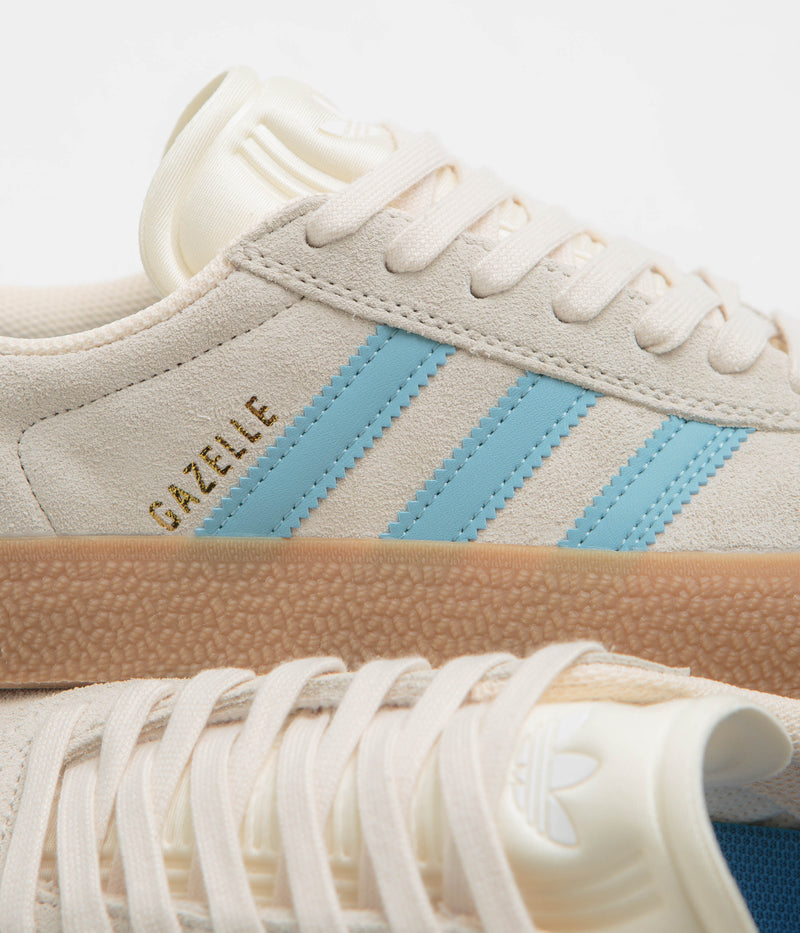 Adidas Gazelle ADV Shoes in Wonder White and Preloved Blue / Gum4