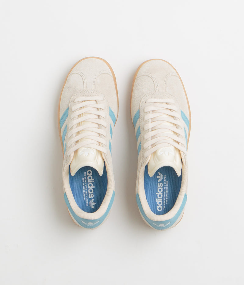 Adidas Gazelle ADV Shoes in Wonder White and Preloved Blue / Gum4