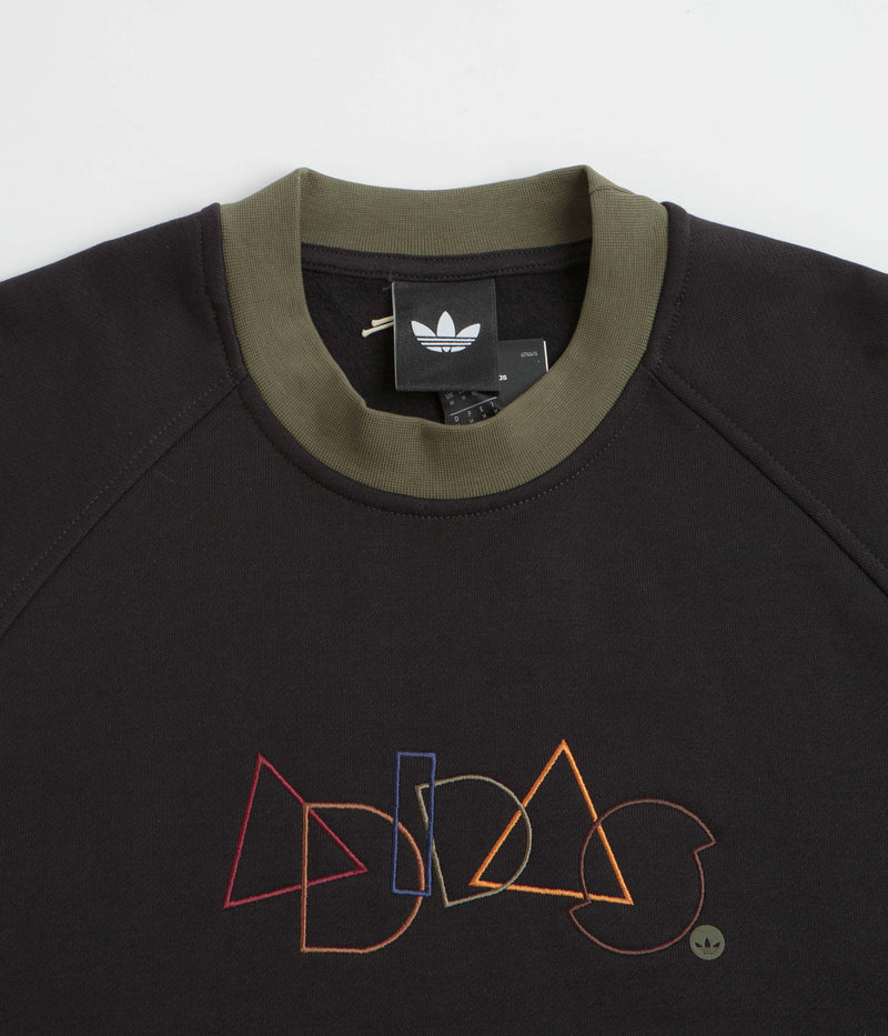 Adidas Geo Crewneck Sweatshirt in Black