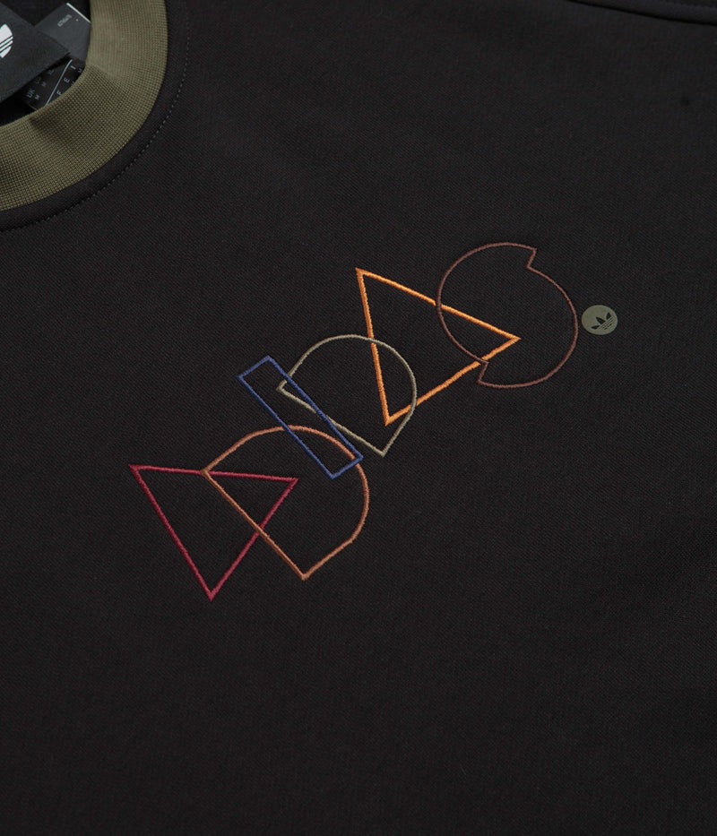 Adidas Geo Crewneck Sweatshirt in Black
