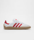 Adidas Puig Samba Shoes in FTWR White and Better Scarlet / Gum4
